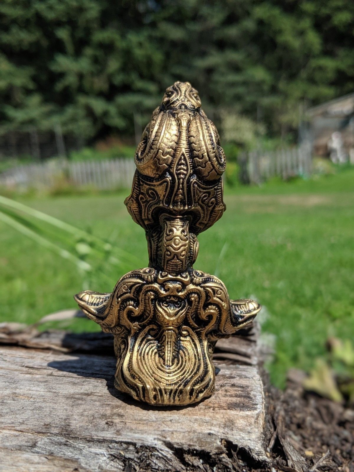 Mimic silver figurine 3D print model_5