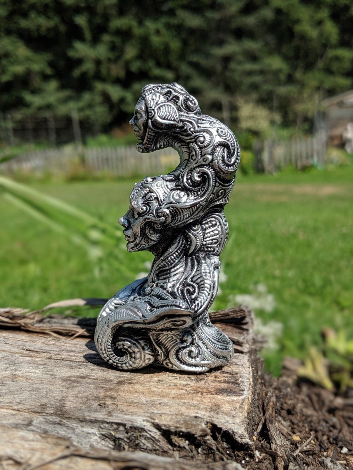 Mimic silver figurine 3D print model_1