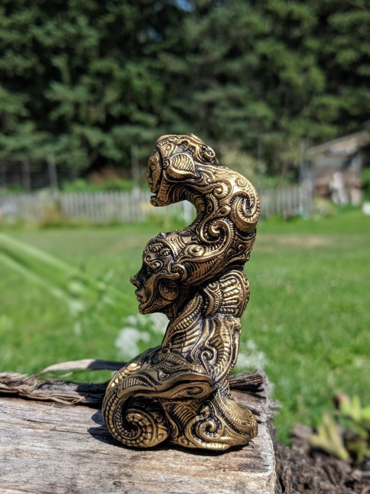 Mimic silver figurine 3D print model_4