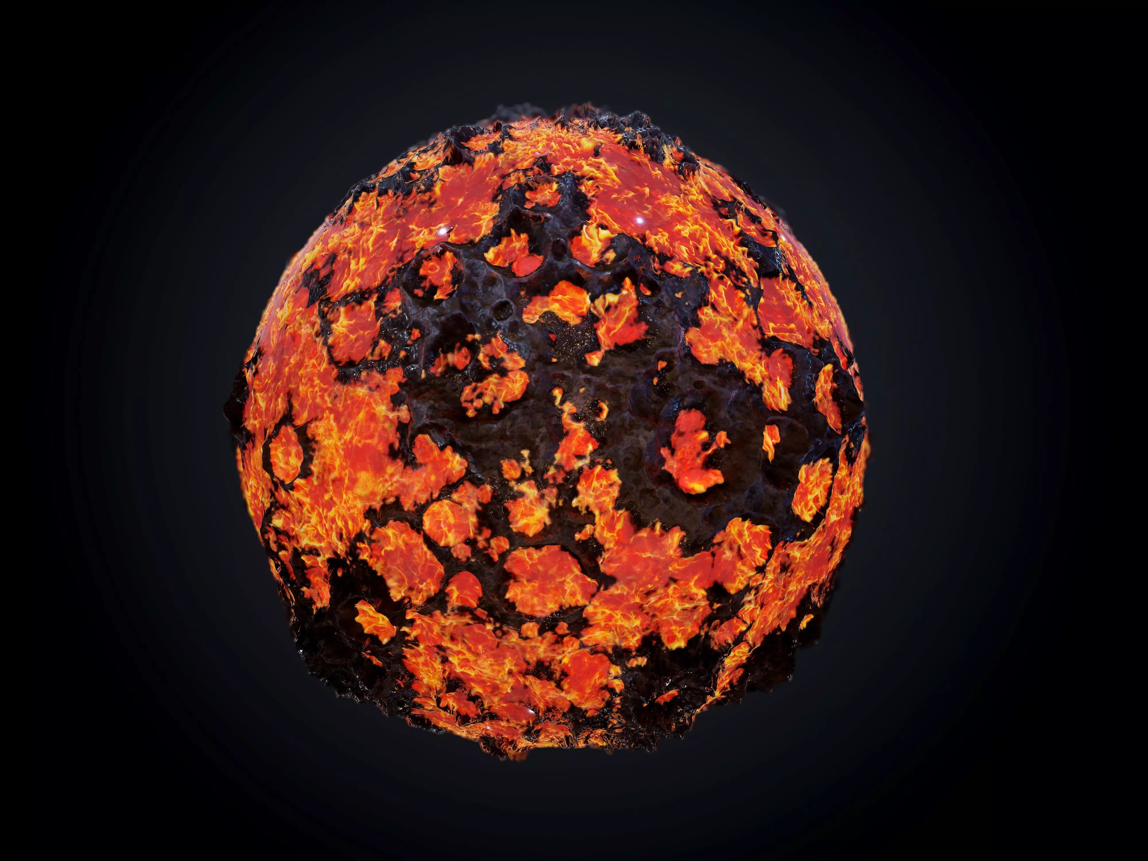 Lava Ground Seamless PBR Texture 04 Texture