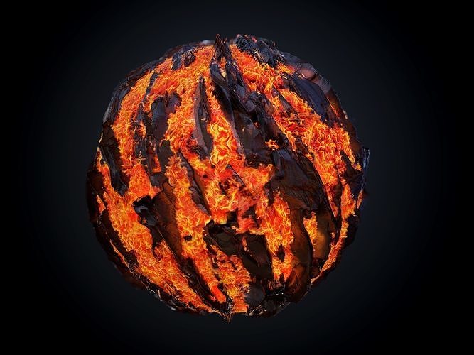 Lava Ground Seamless PBR Texture 05 Texture