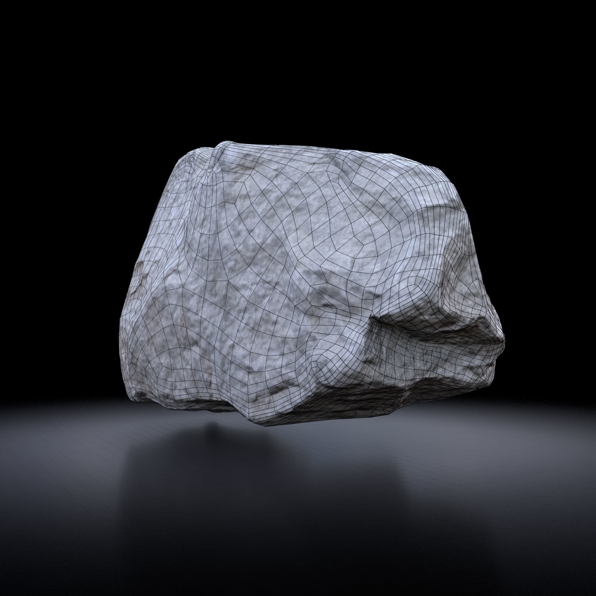 Rock 3D model - Photoscanned PBR Textures - Low-High Poly Low-poly 3D model_8