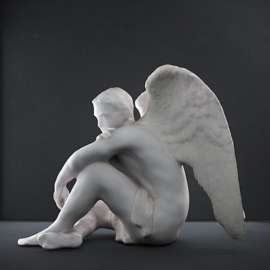 Male Angel sculpture 3D print model_7