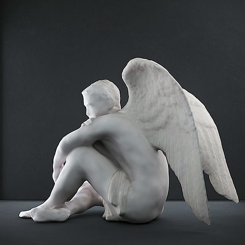 Male Angel sculpture 3D print model