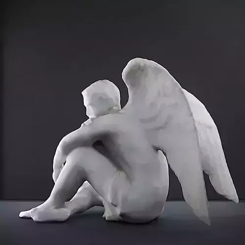 Male Angel sculpture 3D print model