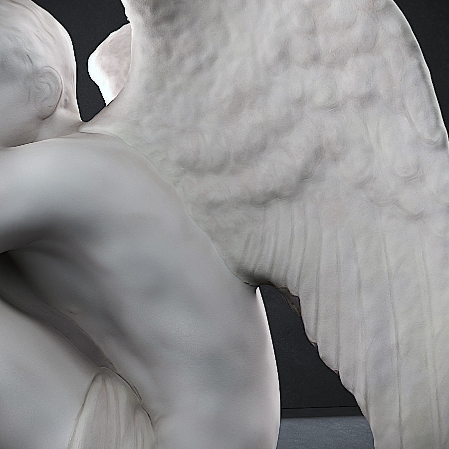 Male Angel sculpture 3D print model_1