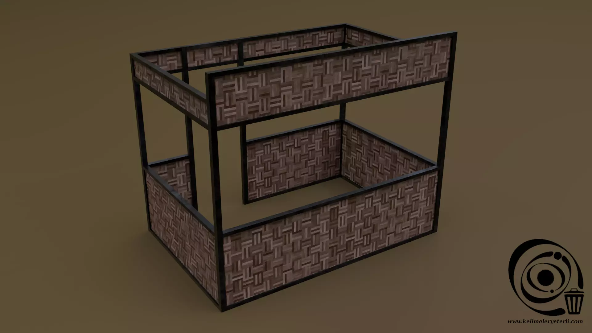 Stall stand 07 R Low-poly 3D model_0