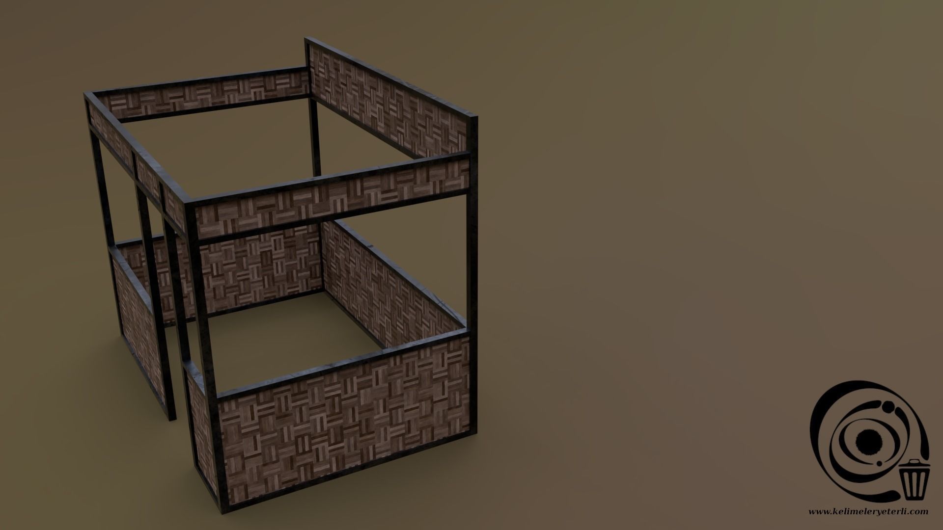 Stall stand 07 R Low-poly 3D model_1