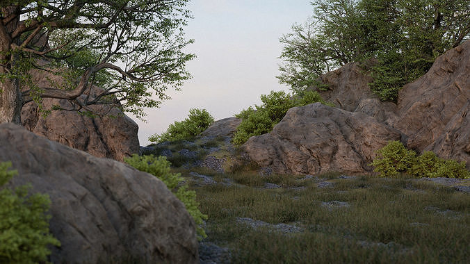 Rock - 8k PBR - Game Ready Low-poly 3D model