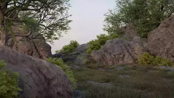 Rock - 8k PBR - Game Ready Low-poly 3D model