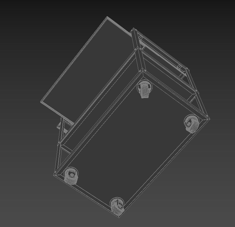 Workshop Service Trolley with Open Shelving 3D model_13
