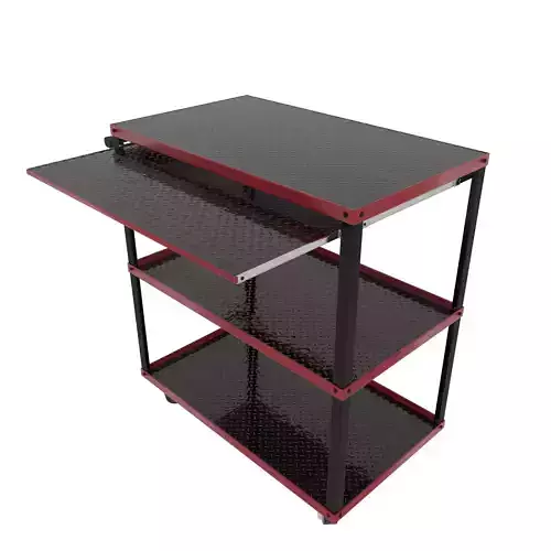 Workshop Service Trolley  with Open Shelving 3D model