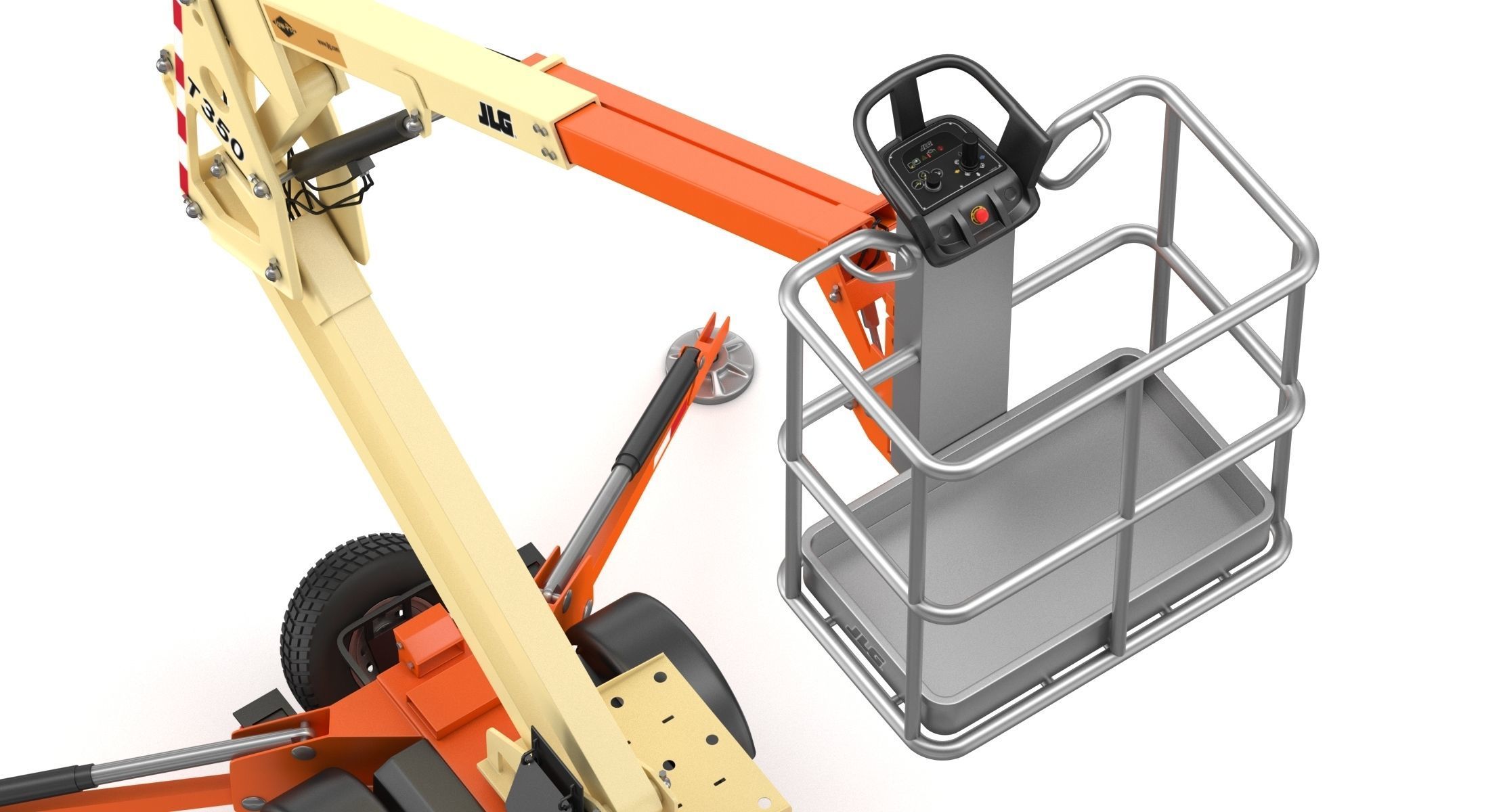 JLG T350 Towable Boom Lift 3D model_3