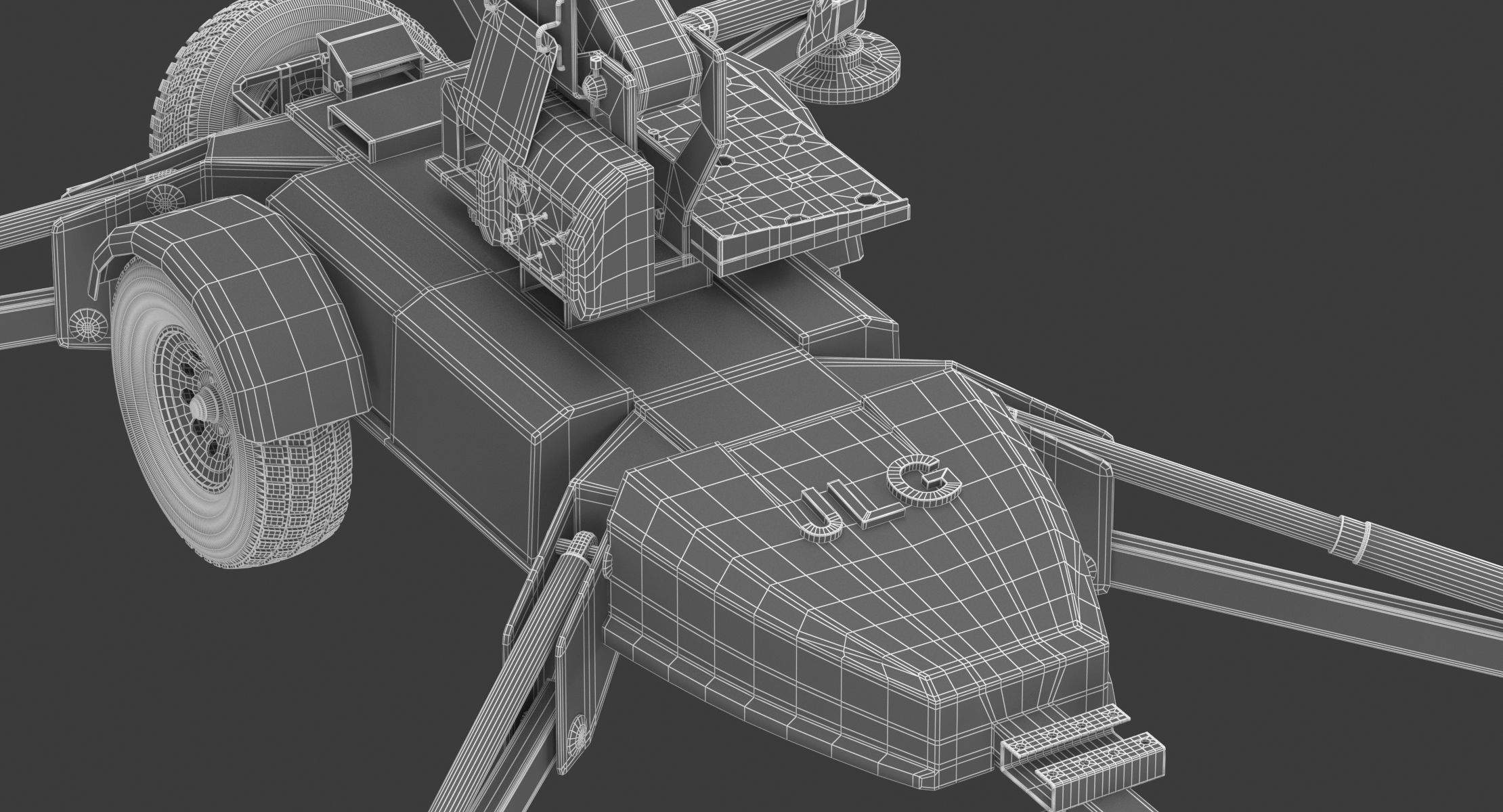 JLG T350 Towable Boom Lift 3D model_24