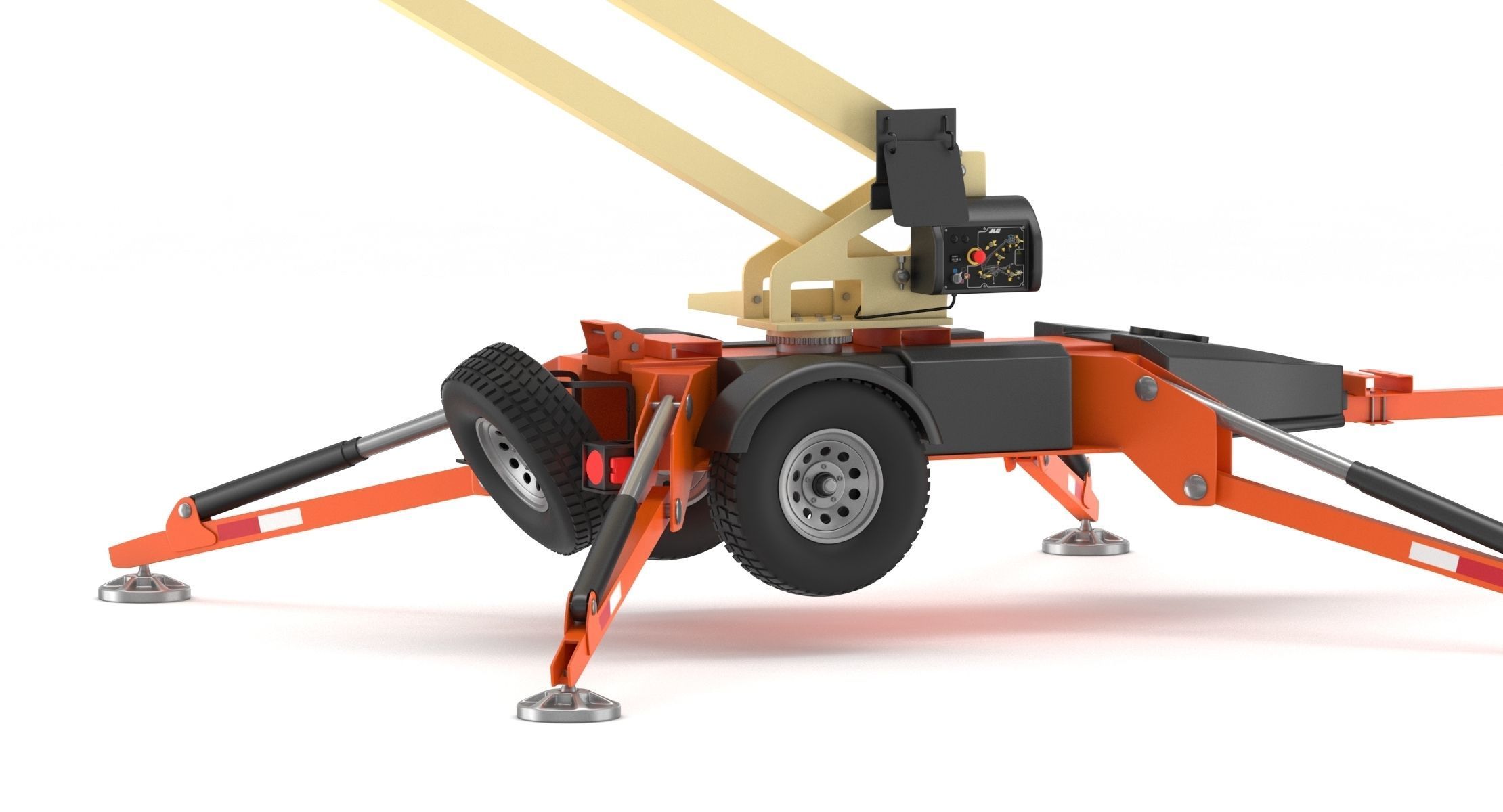 JLG T350 Towable Boom Lift 3D model_4