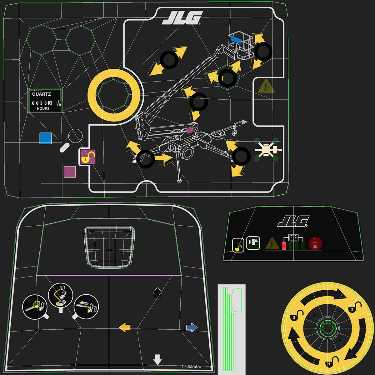 JLG T350 Towable Boom Lift 3D model_16