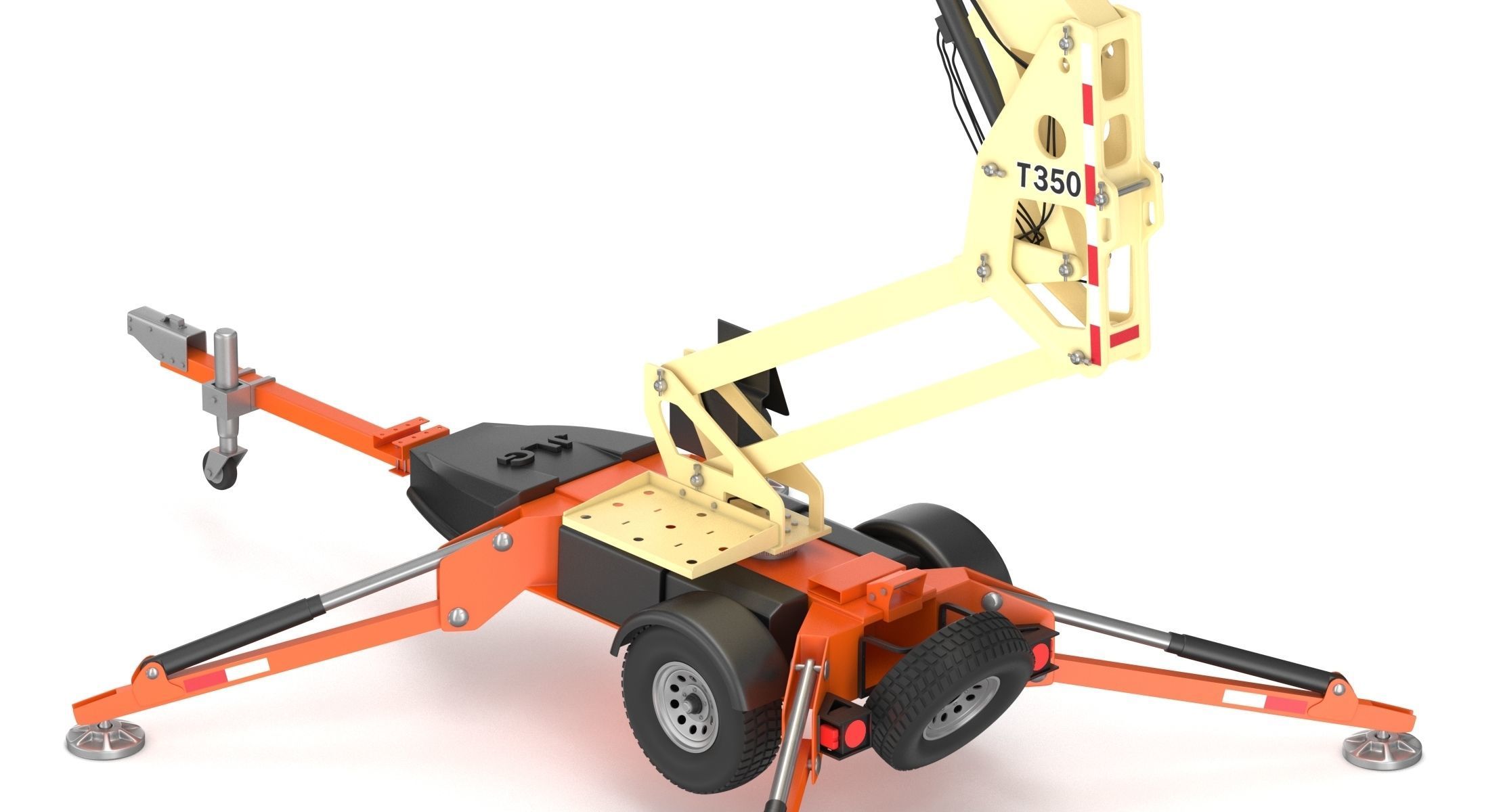 JLG T350 Towable Boom Lift 3D model_7