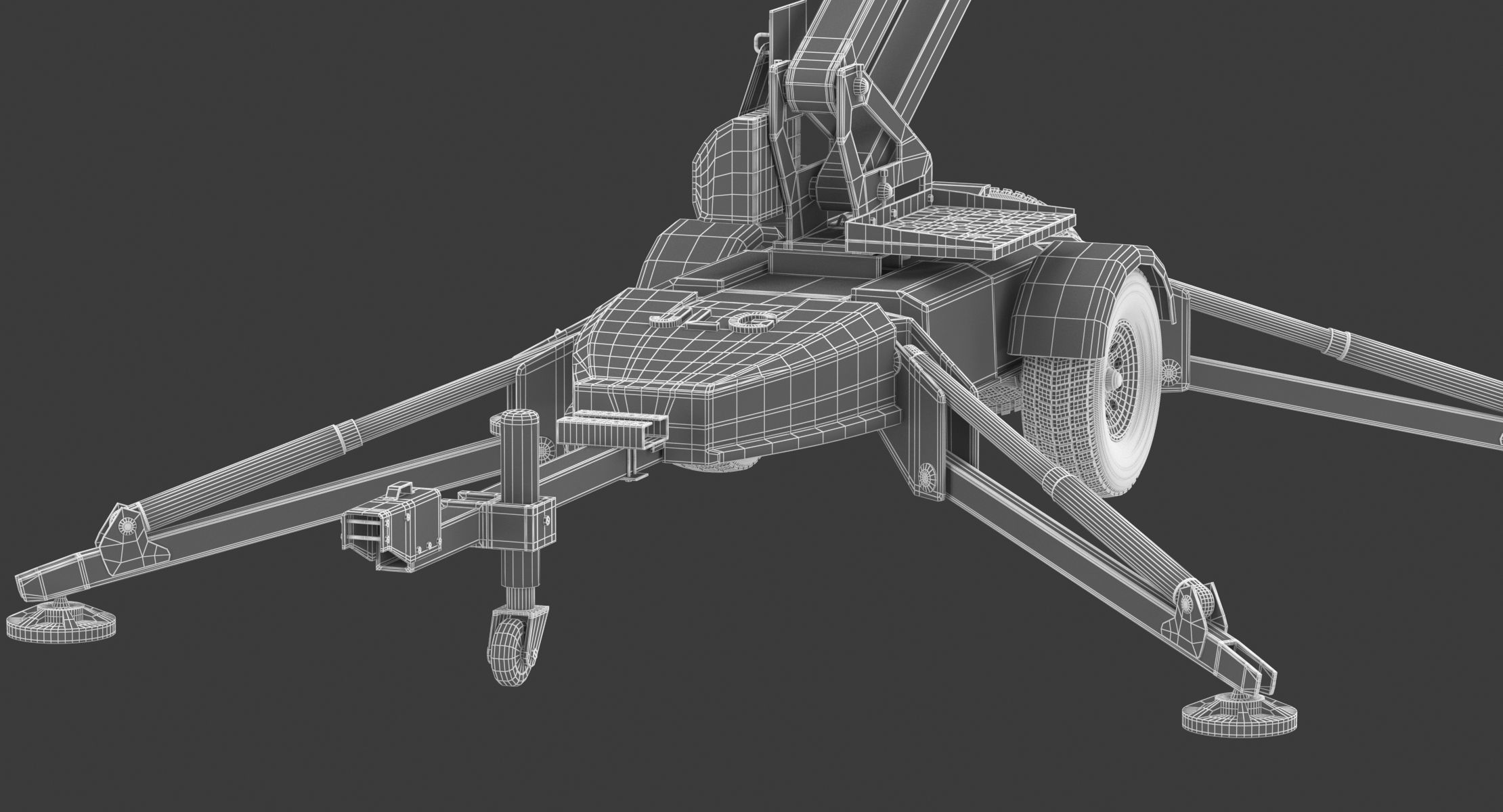 JLG T350 Towable Boom Lift 3D model_25