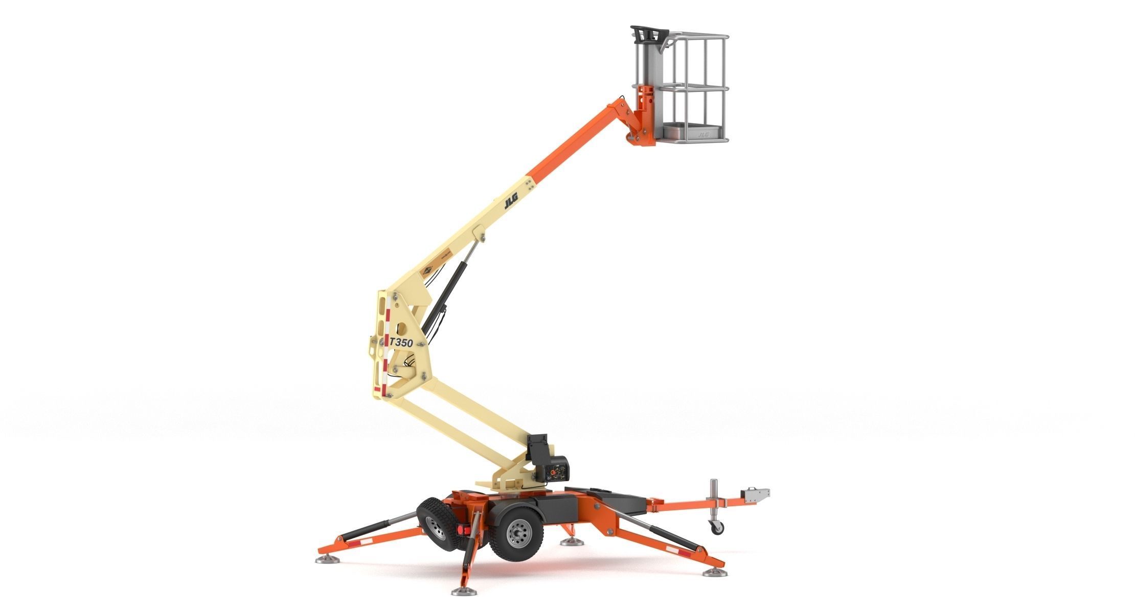 JLG T350 Towable Boom Lift 3D model_1