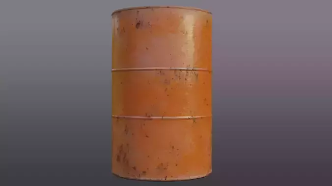 Oil Drum Low-poly 3D model