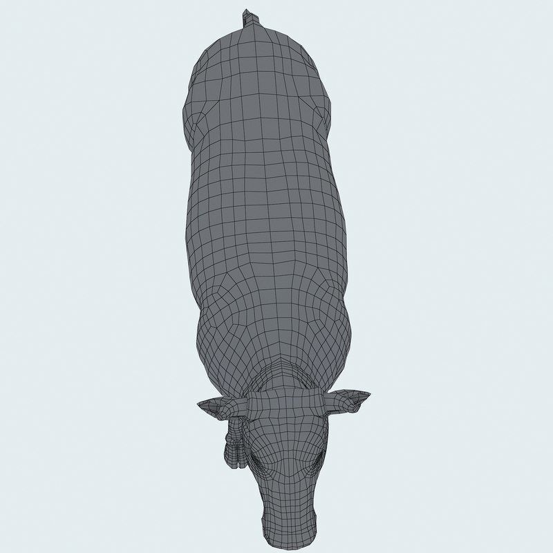 Low Poly Cow 3D model FBX OBJ STL 3ds Blend Max Low-poly 3D model_28