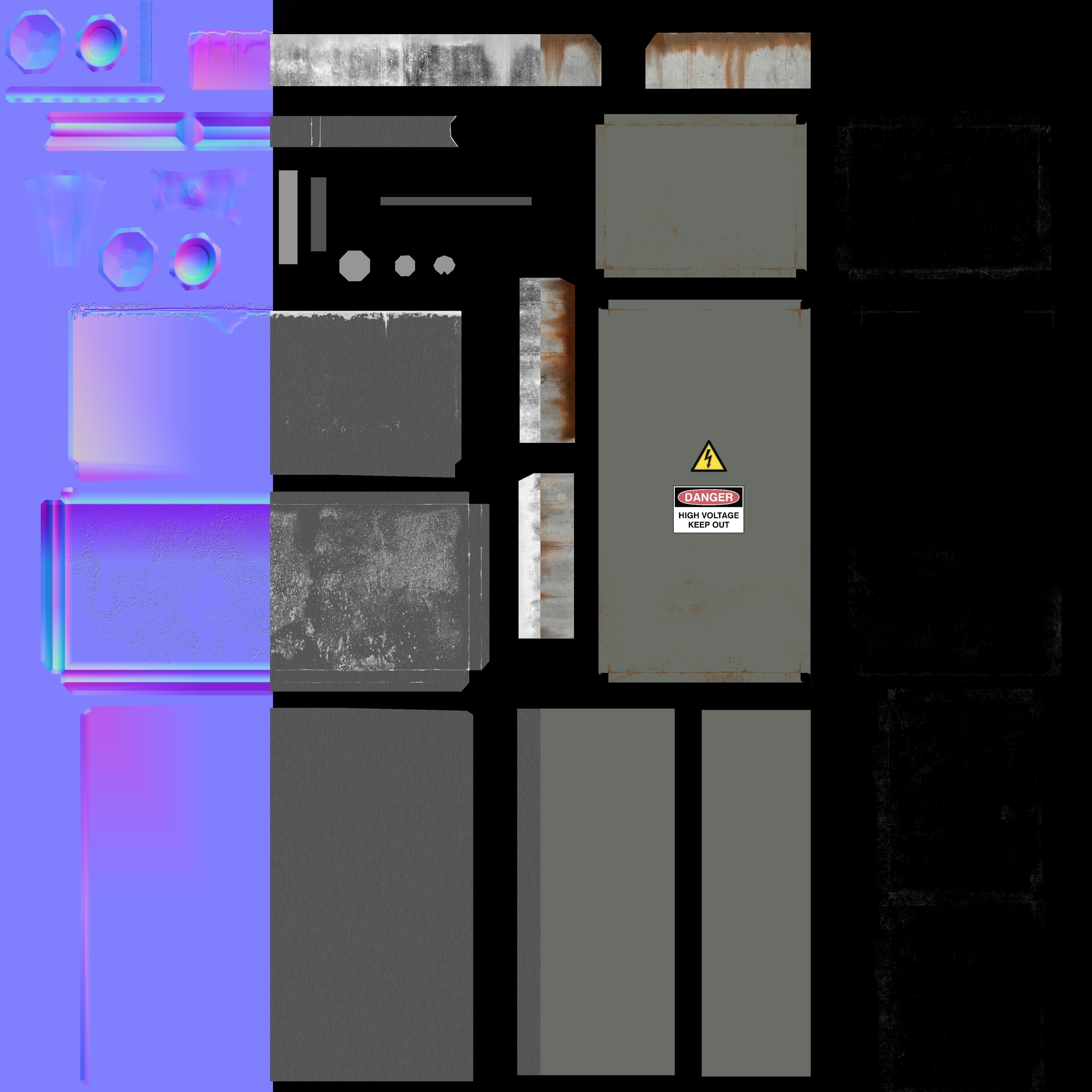 Electrical Control Box Low-poly 3D model_9