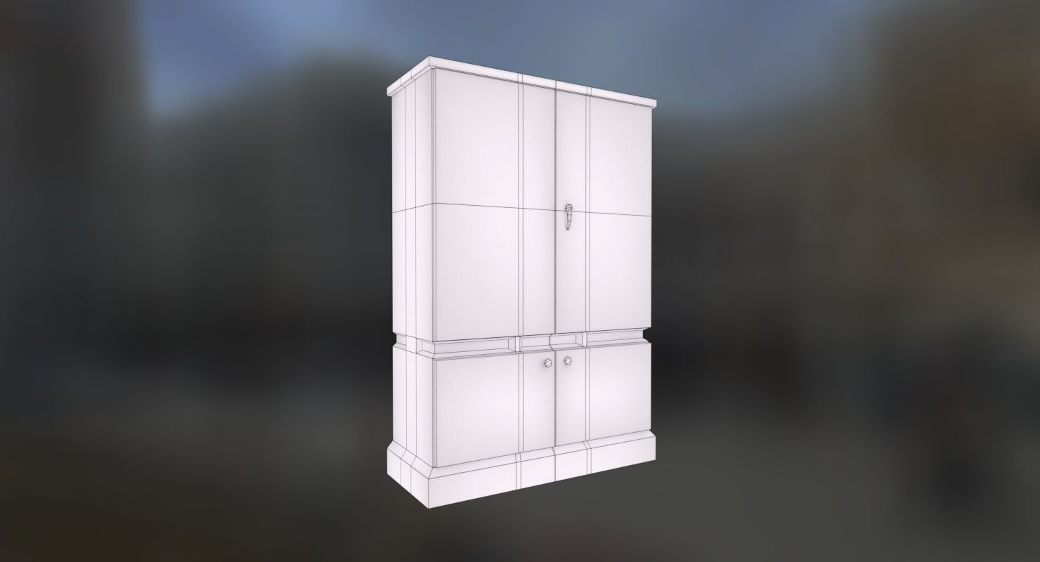 Electrical Control Box Low-poly 3D model_5