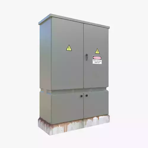 Electrical Control Box Low-poly 3D model