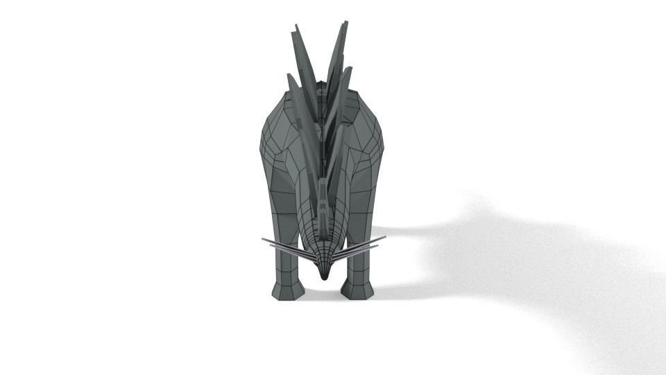 Low Poly Cartoon Stegosaurus Dinosaur Low-poly 3D model_13