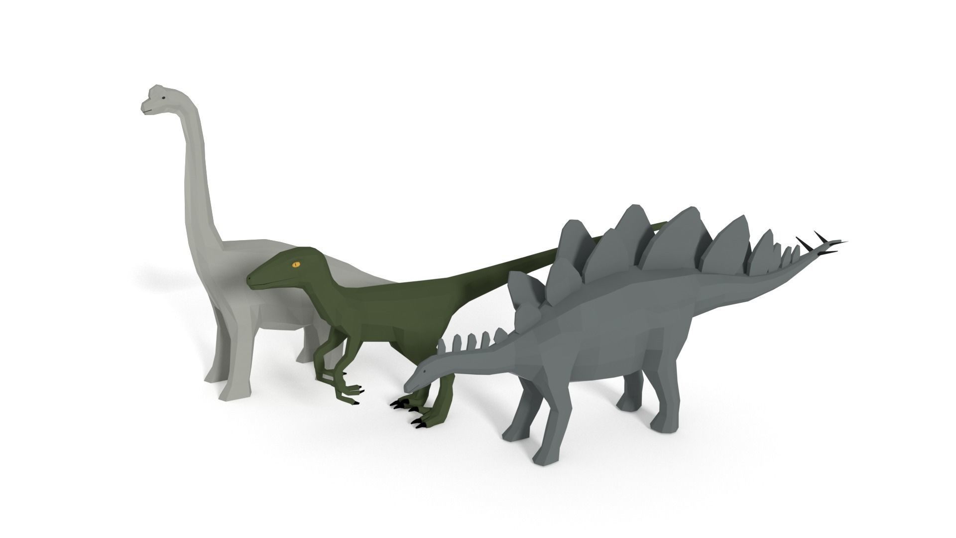 Low Poly Cartoon Dinosaur Collection _51