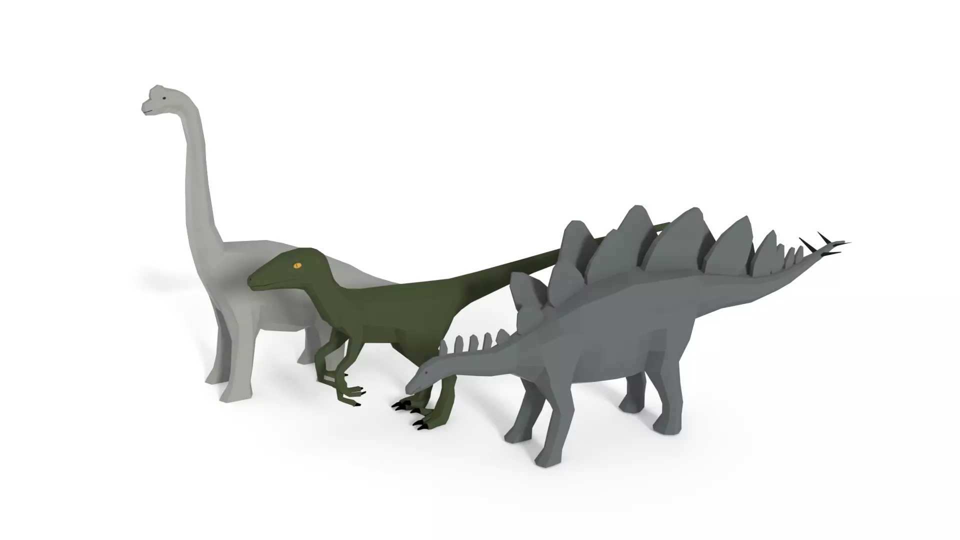 Low Poly Cartoon Dinosaur Collection _0