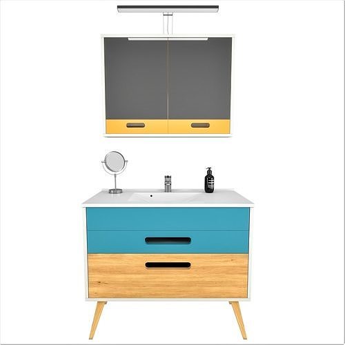 Geranie bathroom cabinet 3D model