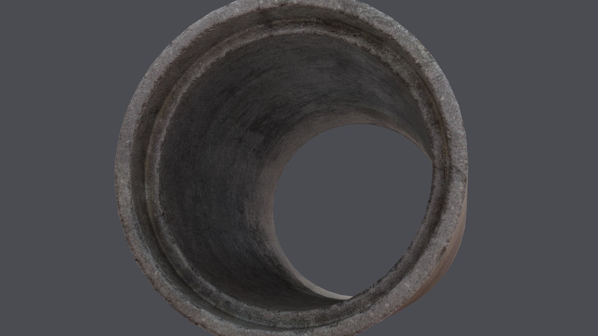 Concrete industrial pipes Low-poly 3D model_5