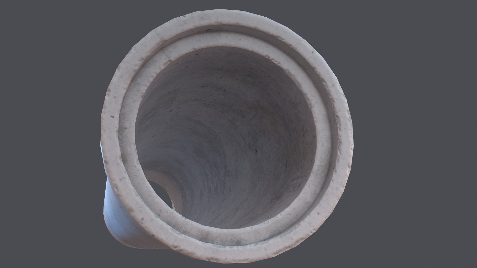 Concrete industrial pipes Low-poly 3D model_8