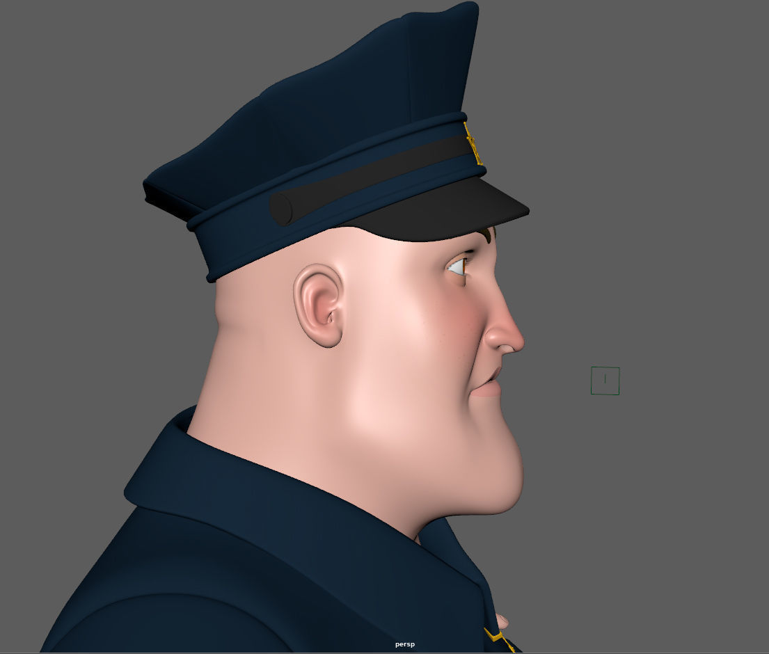 Cartoon Policeman 3D model_18