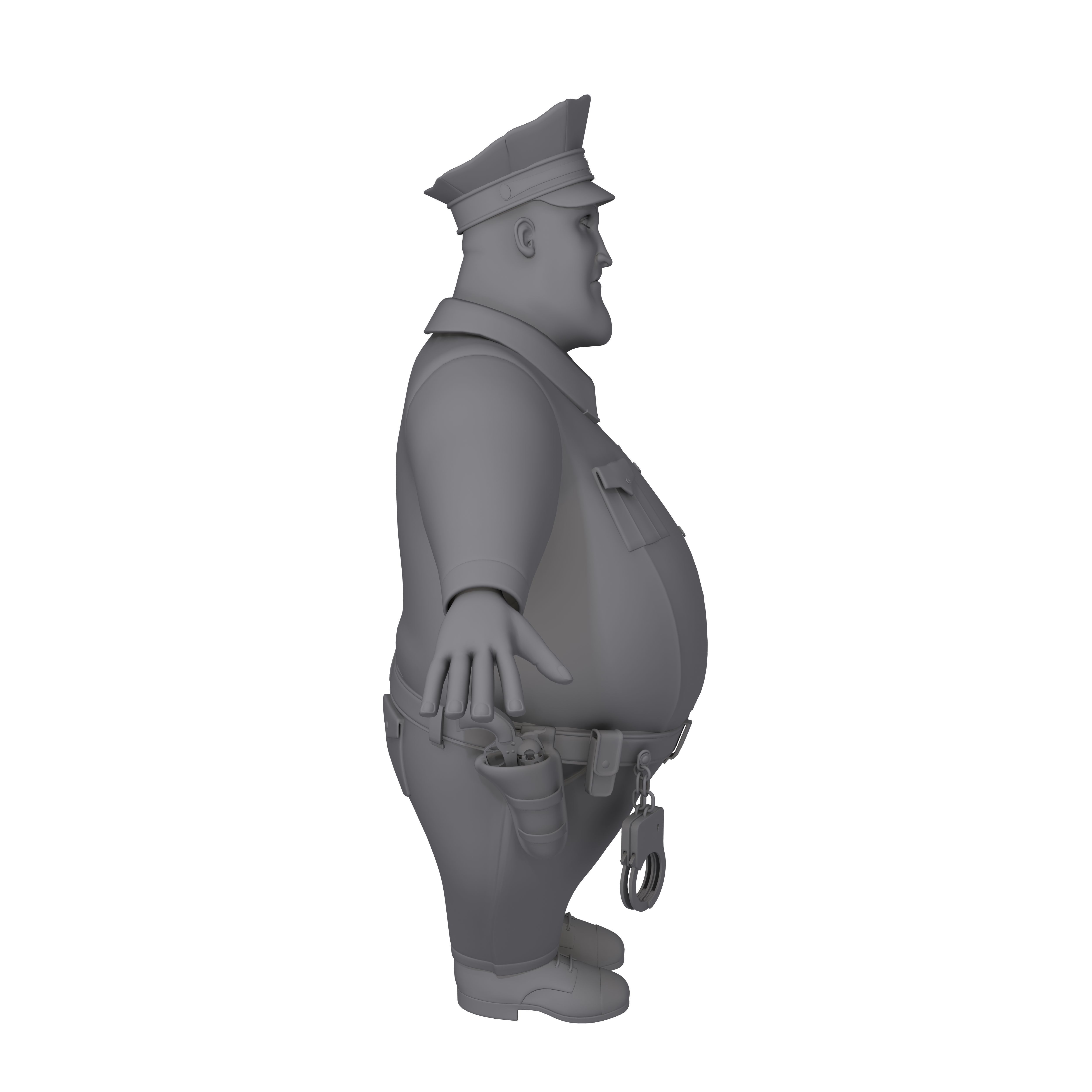 Cartoon Policeman 3D model_29