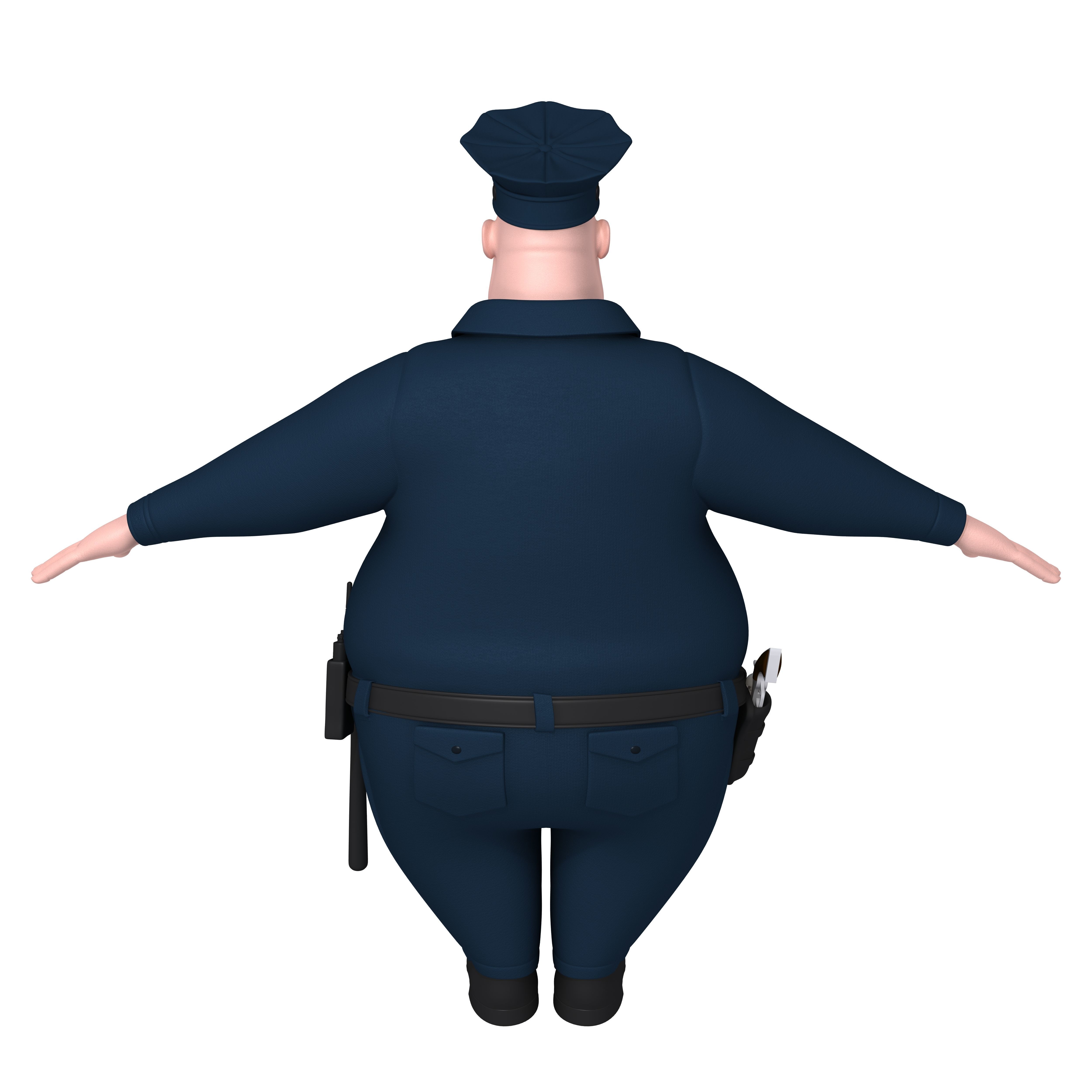 Cartoon Policeman 3D model_22