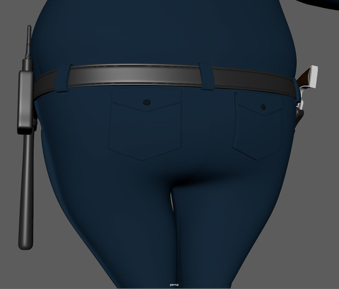 Cartoon Policeman 3D model_15