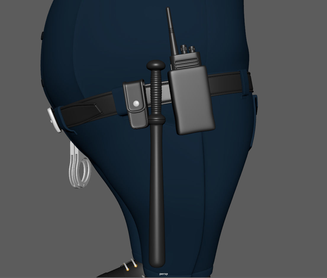 Cartoon Policeman 3D model_12