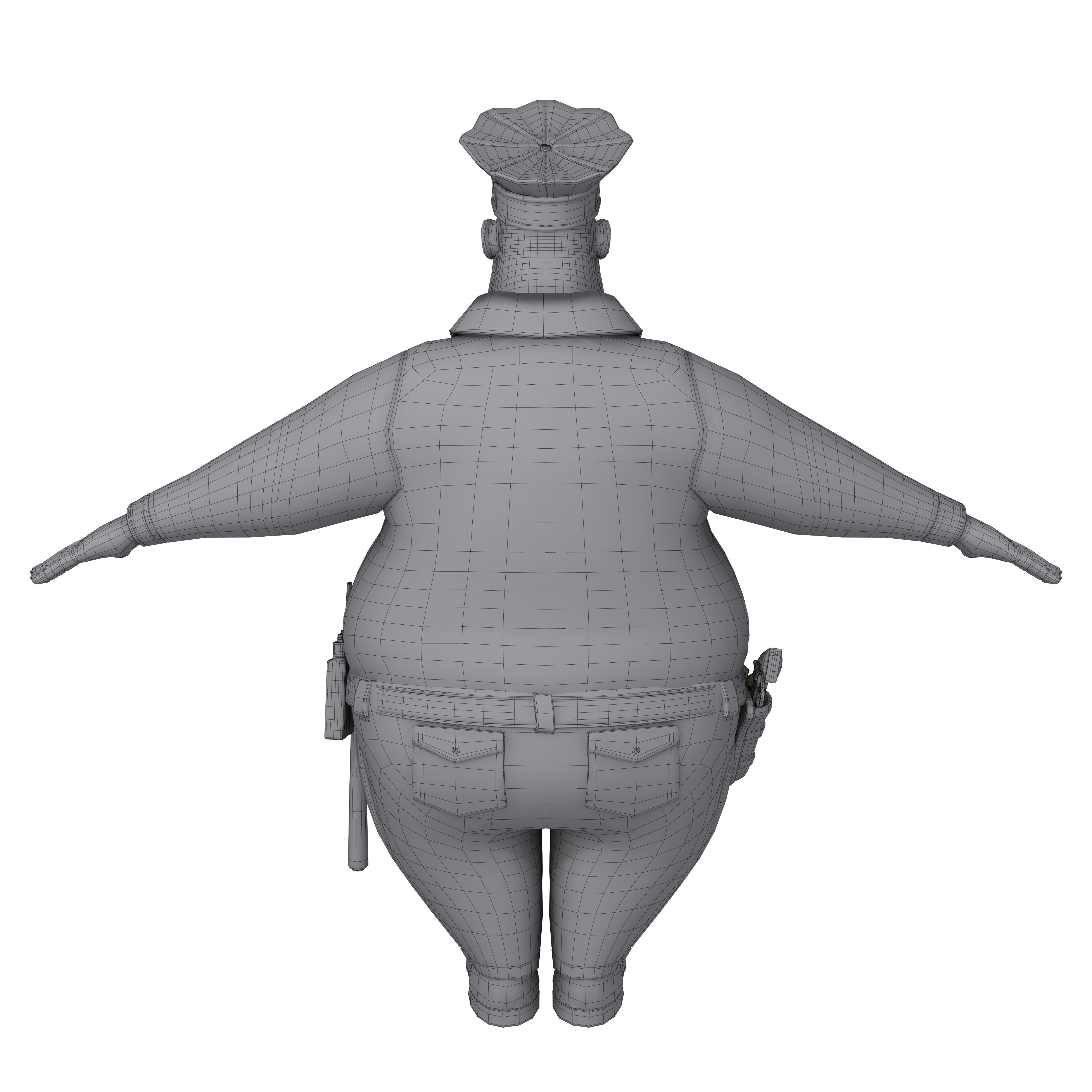 Cartoon Policeman 3D model_33