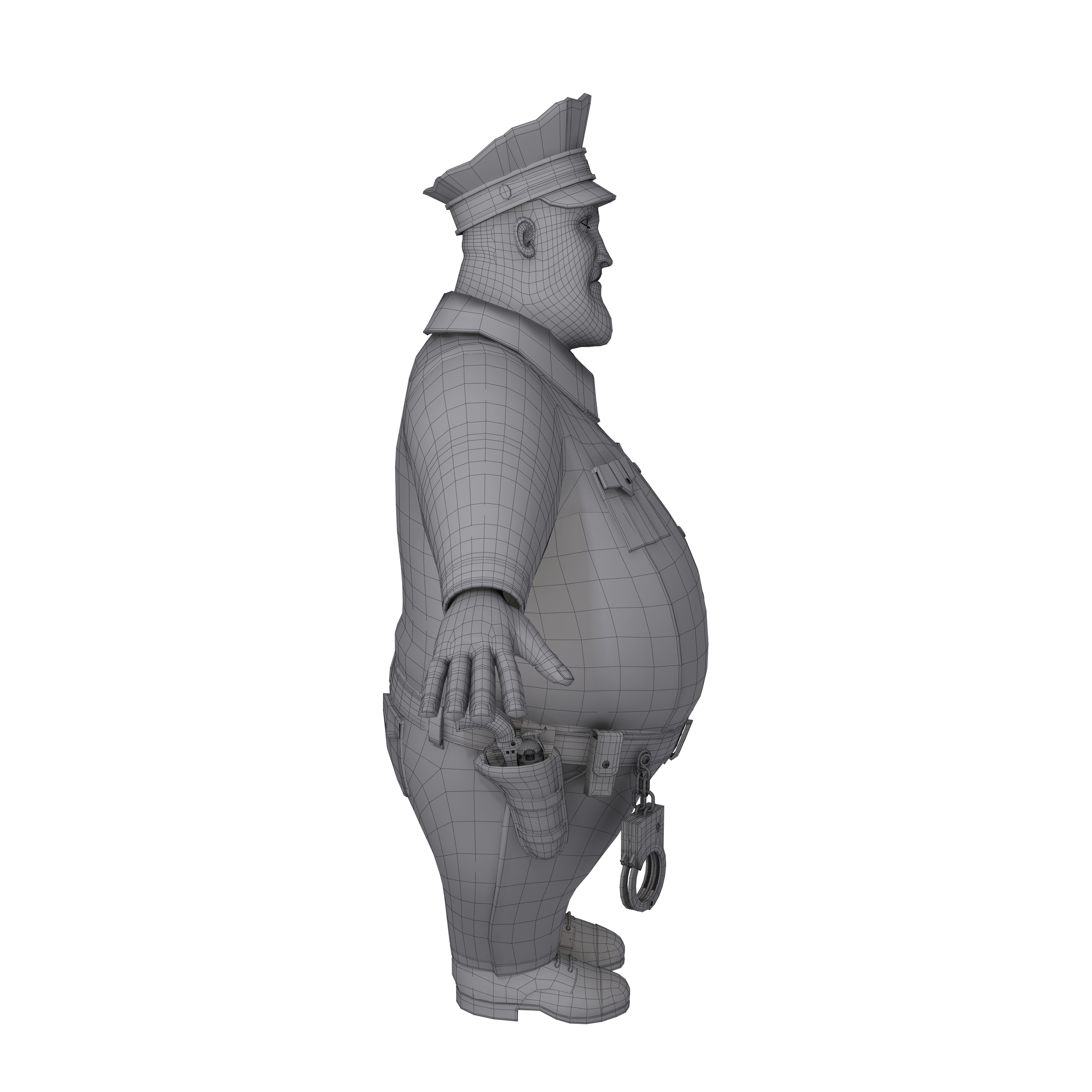 Cartoon Policeman 3D model_32