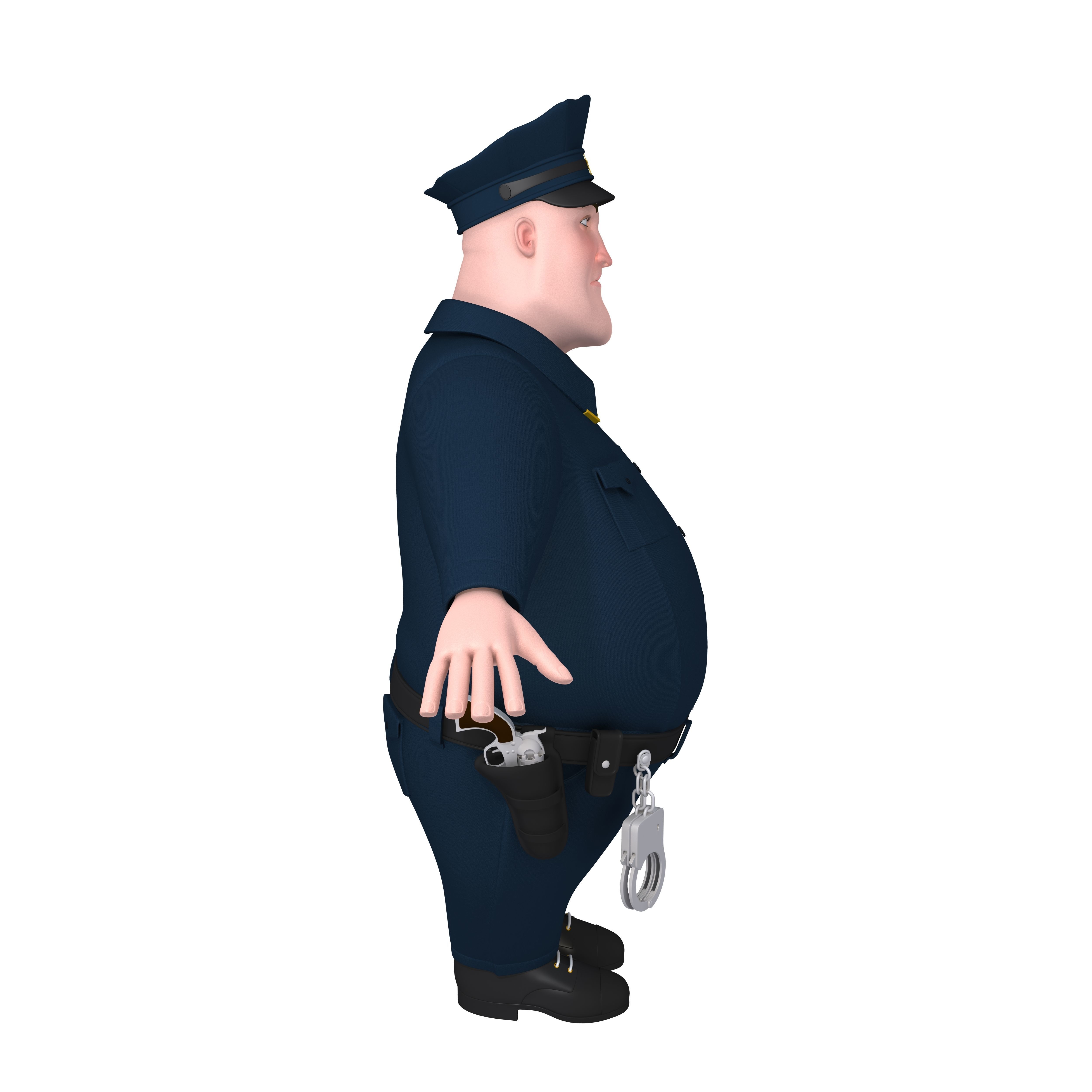 Cartoon Policeman 3D model_11