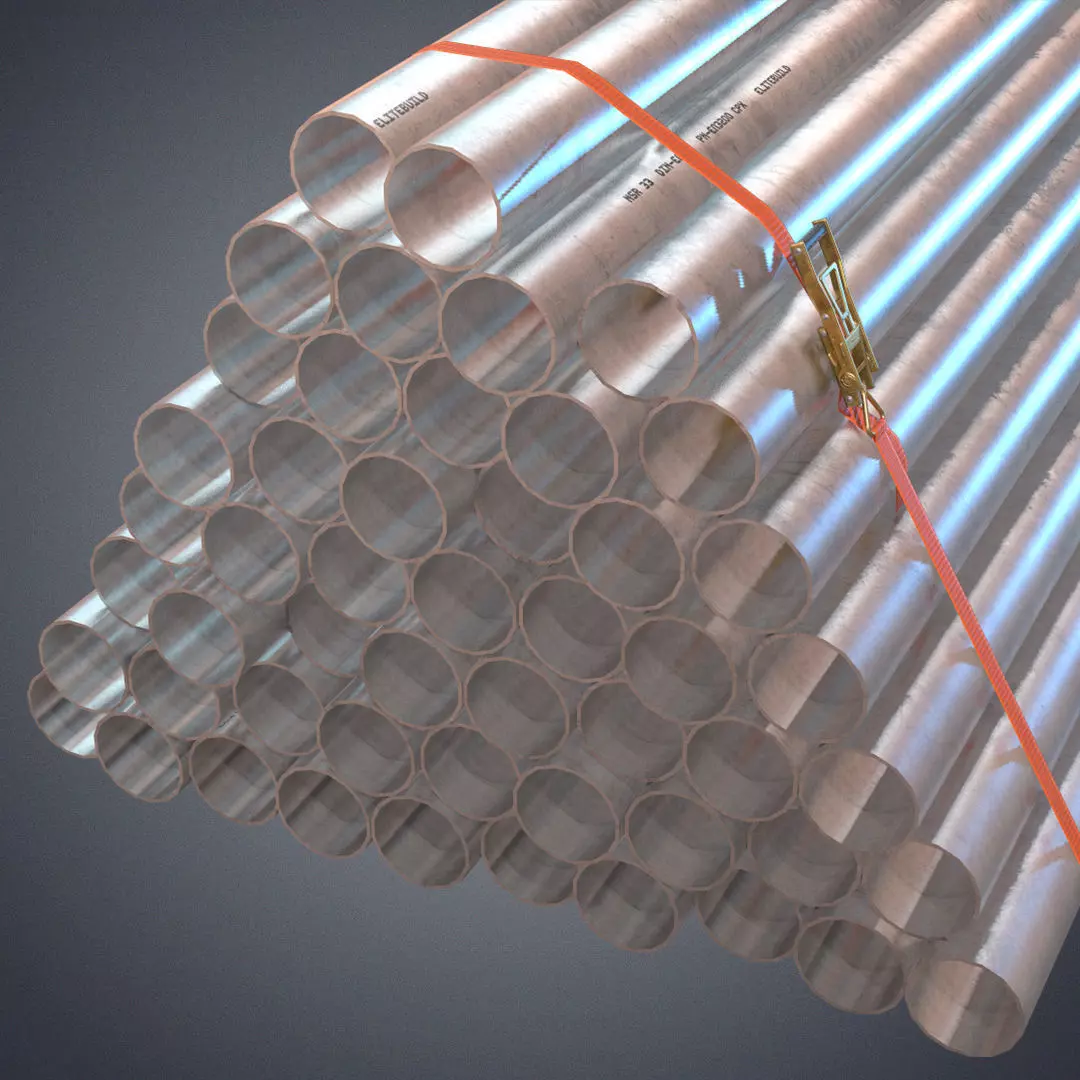 Industrial pipes Low-poly 3D model