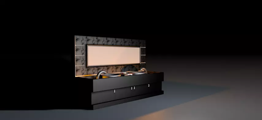 Bathroom washbasin Free low-poly 3D model_0