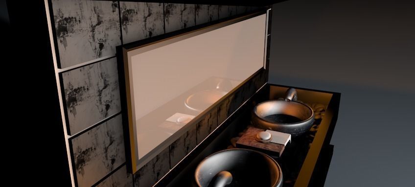 Bathroom washbasin Free low-poly 3D model_4