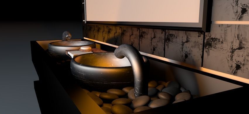 Bathroom washbasin Free low-poly 3D model_1