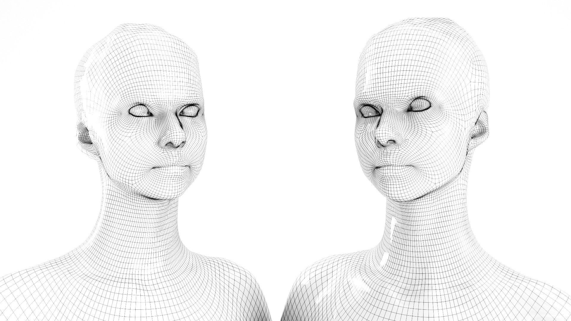 Female sport 16 Low-poly 3D model_10