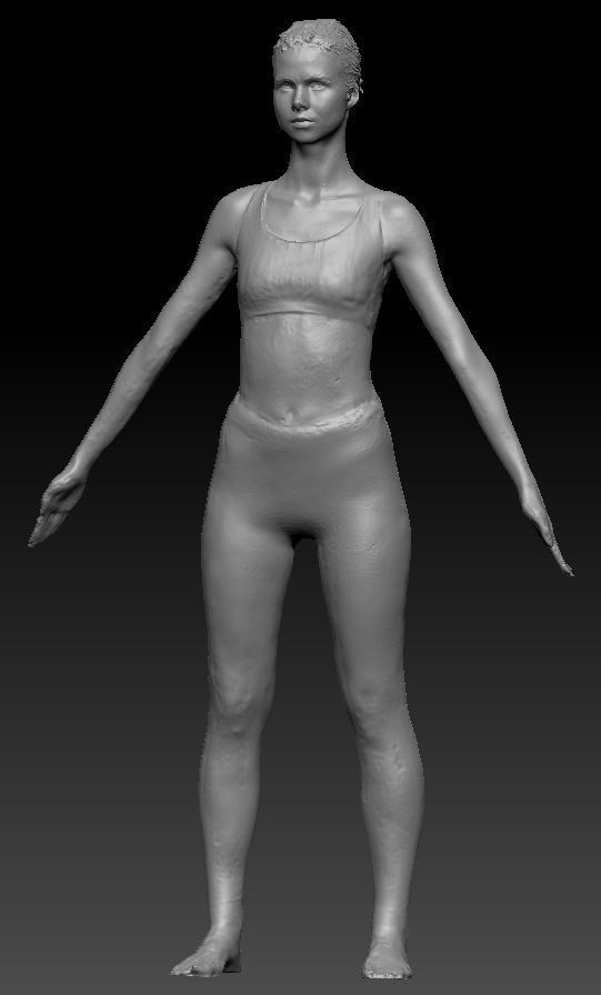 Female sport 16 Low-poly 3D model_8