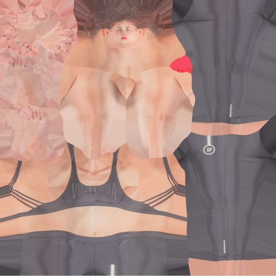 Female sport 16 Low-poly 3D model_11