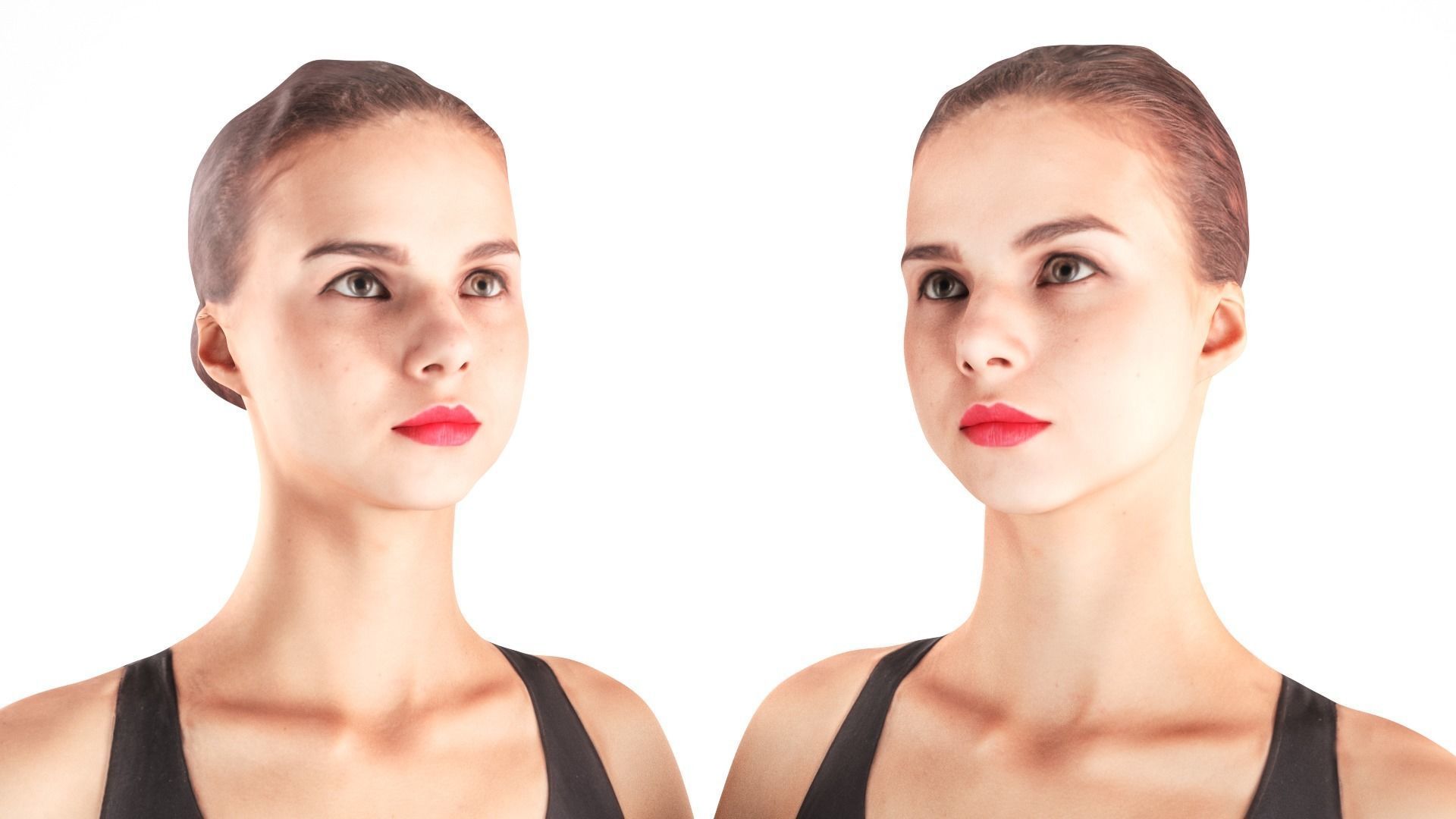 Female sport 16 Low-poly 3D model_2